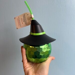 5 Wicked the movie Elphaba disco ball drinking cups with straw NEW